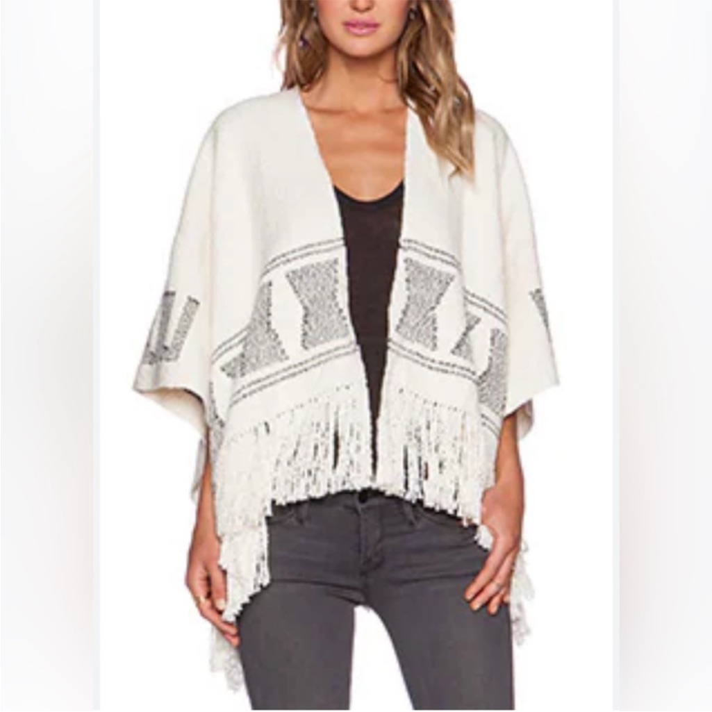 Ulla Johnson Cusco Wrap Poncho In Claro